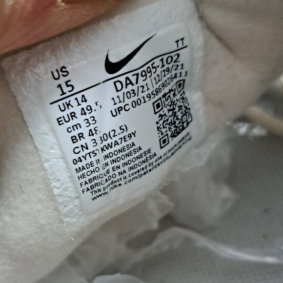 %Size 15 Nike Waffle One Men Summit White Black Suede Athletic Shoe A 23 main image 6